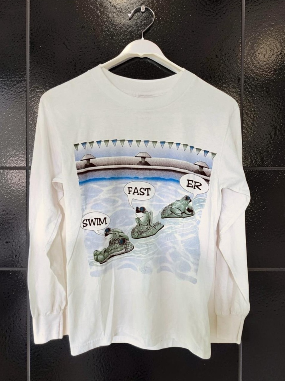 Vintage 1990s Budweiser Frogs Parody Alligator Tee, XS